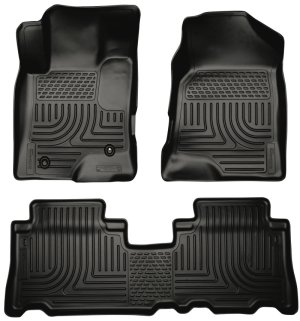 Chevrolet Captiva Sport Floor Liners - Front + Rear - Husky Liners - WeatherBeater - Black - `12-`13